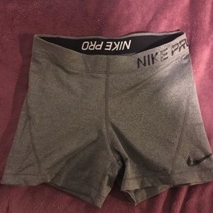 Grey Women’s Nike Pro 3 inch shorts
